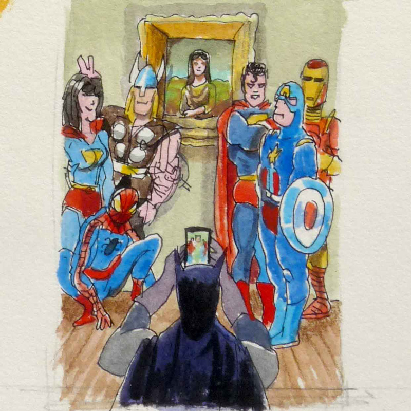 jean-martial-dubois_illustration_aquarelle_paris__dreamlike_coulisse_theatre_super_heros-art05c